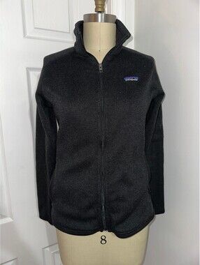 Patagonia Women's Black Fleece Jacket Medium Zip Up